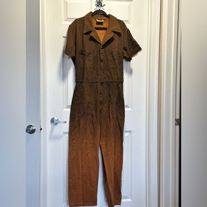 NWOT Big Bud Press Short Sleeve Jumpsuit | Brown Ombré | 1XL